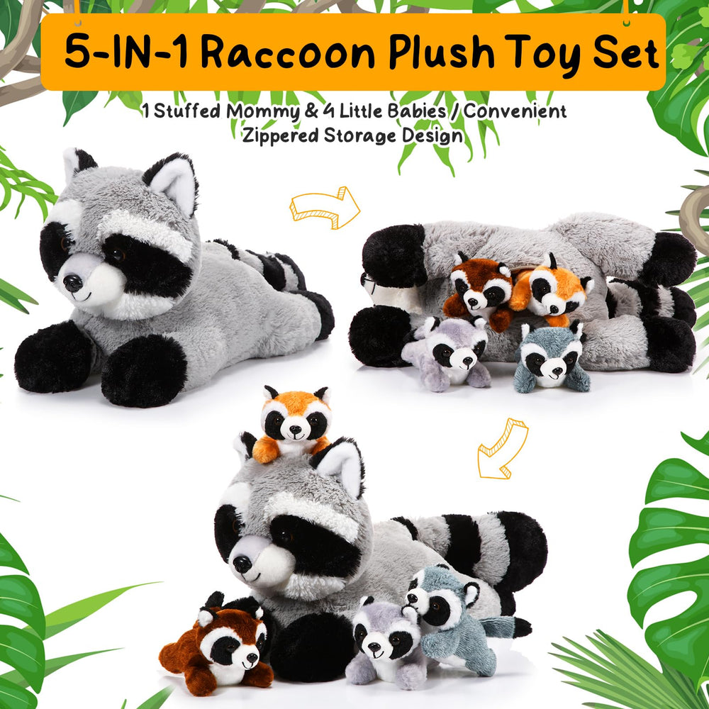 Harrycle baby raccoon plush, 13 cm, cozy on-the-go companion.