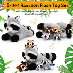 Harrycle baby raccoon plush, 13 cm, cozy on-the-go companion.
