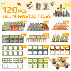 HarworLife diamond magnet tiles versatile shapes for 2D and 3D constructions