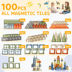 HarworLife magnetic tiles for classroom or home use support color and shape recognition