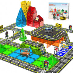 HarworLife magnetic road set collection inspires creative building with vibrant pieces.