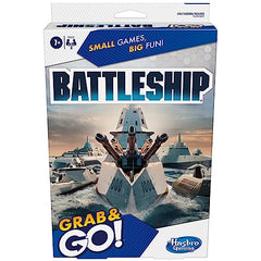 Hasbro Battleship Grab and Go in travel-size, perfect for car trips.