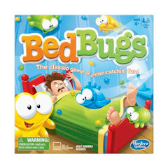 Hasbro Gaming Bed Bugs colorful bugs hop across the bed.