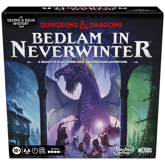 Hasbro Dungeons and Dragons Bedlam Neverwinter board setup invites cooperative play for friends and family