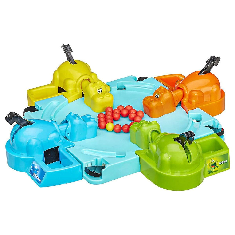 Hasbro Elefun and Friends Hungry Hippos marble drops enable quick rounds