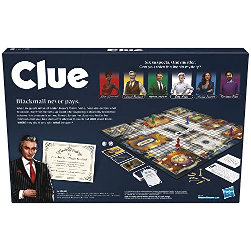 Hasbro Gaming Clue cards and notepad help track clues during play.