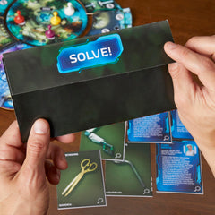 Hasbro Gaming Clue Escape World’s Fair clues and evidence guiding the deduction.