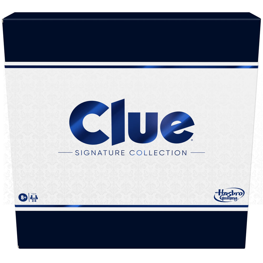 Hasbro Gaming Clue Signature Collection display-unboxing showcases premium packaging and craftsmanship.