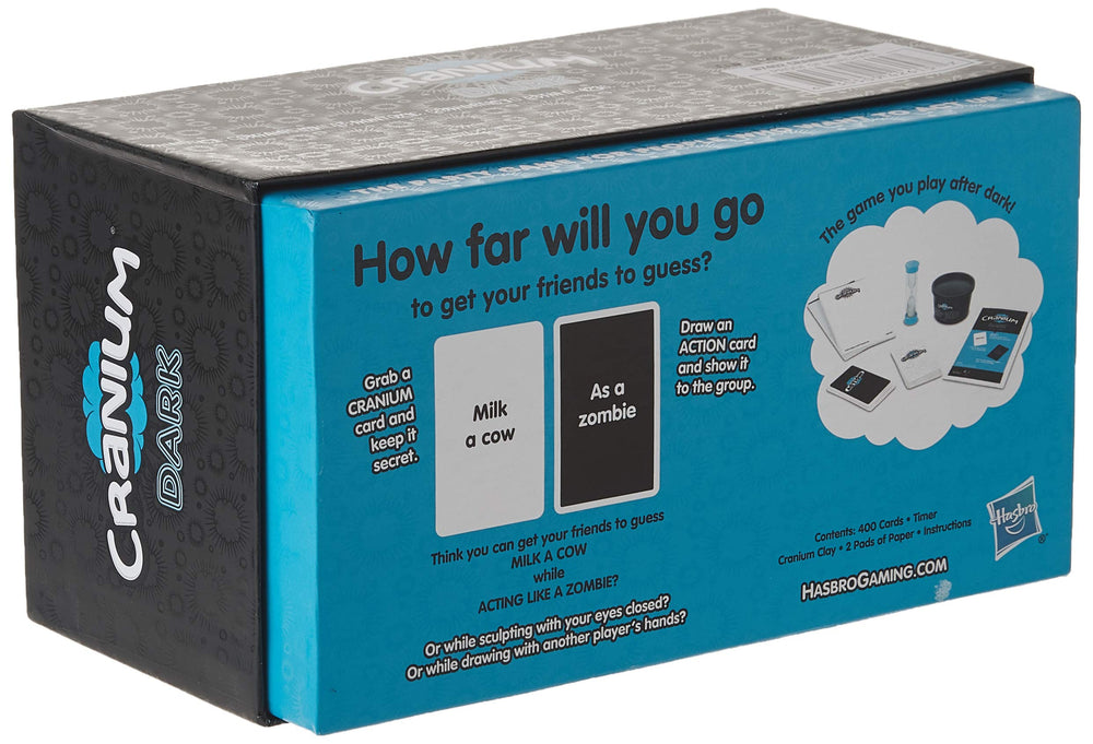 Hasbro Cranium Dark Game clay adds tactile fun to creative challenges.