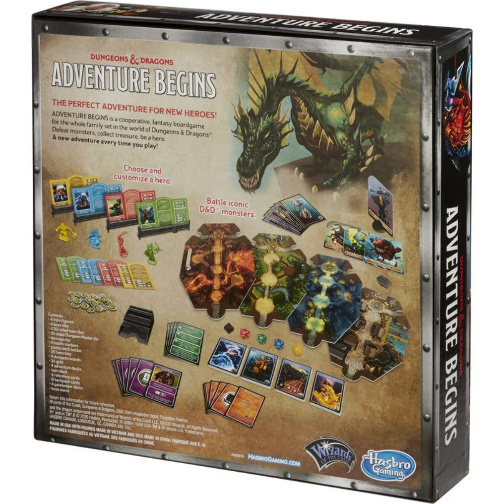 Hasbro Gaming D&D Adventure Begins hero miniatures ready for quick cooperative play