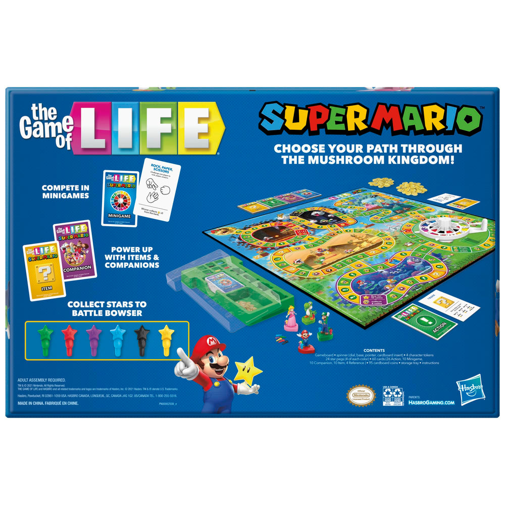 Game board laid out in Mushroom Kingdom style inviting dynamic play.