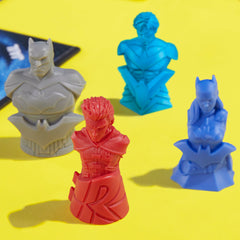 Hasbro Gaming Monopoly Batman Edition batarangs for payments and captures.