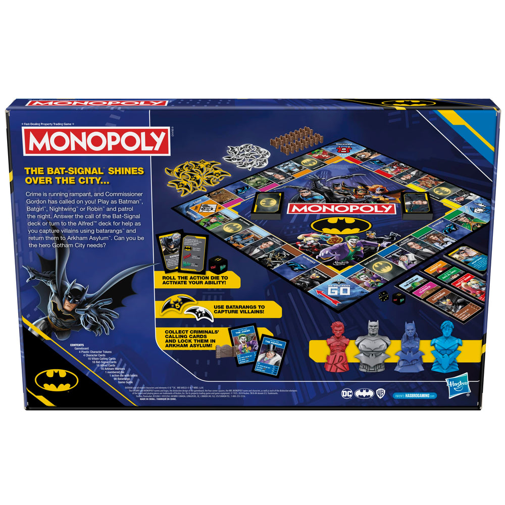 Hasbro Gaming Monopoly Batman Edition Batman hero-token shines for immersive play.