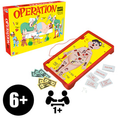 Hasbro Gaming back of box with features and components list for quick reference