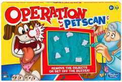 Hasbro Gaming Operation Pet Scan belly-path setup for ages 6+ family play