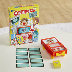 Hasbro Gaming Operation X-Ray Match Up X-ray cards show pictures for quick decisions.