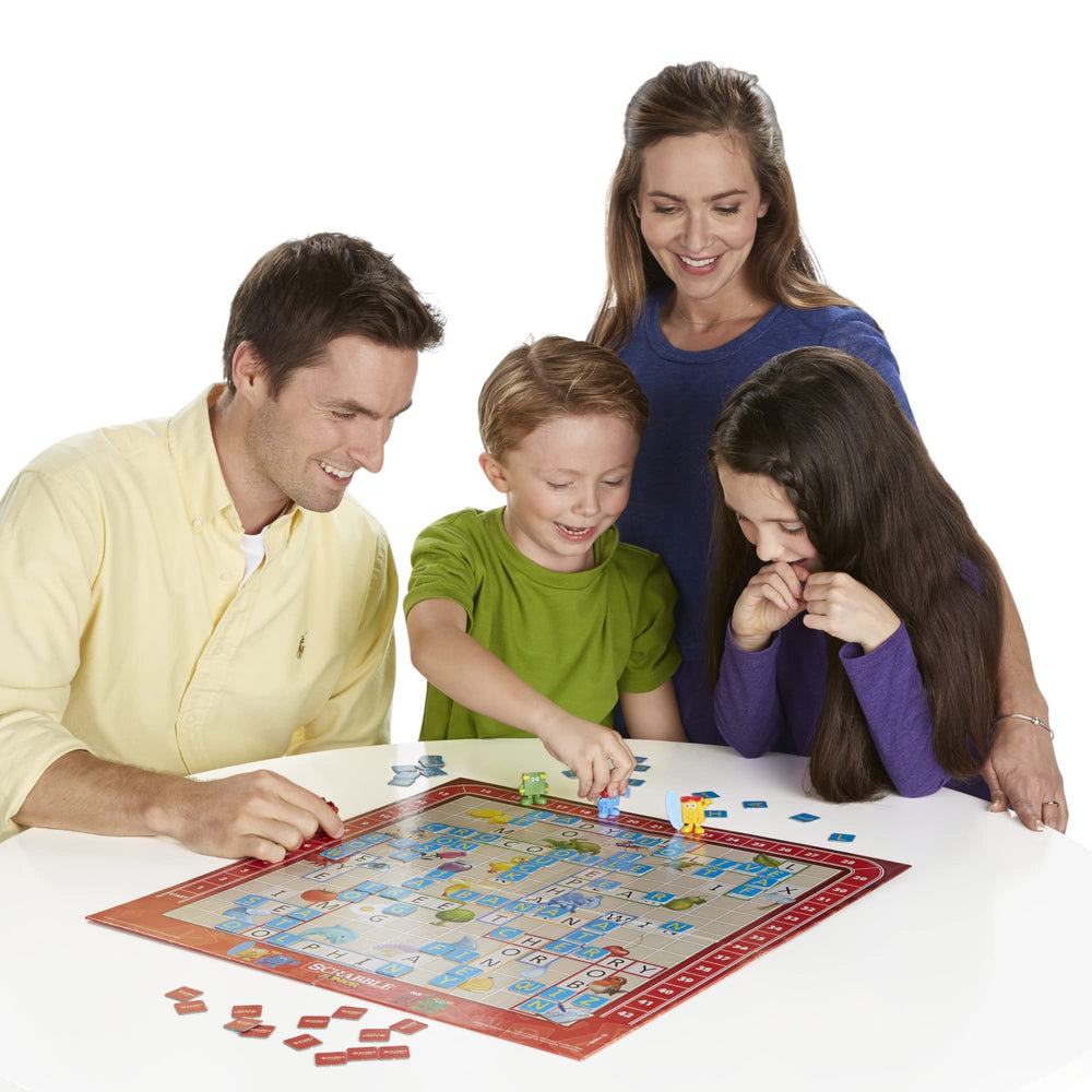 Hasbro Gaming Scrabble Junior educational family game for home use