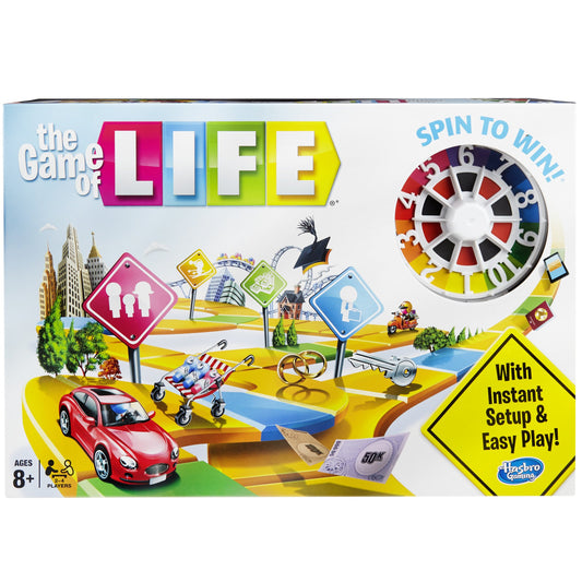 Hasbro Gaming The Game of Life board for family game night and navigation of life paths