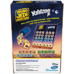 Hasbro Yahtzee Jr. Star Wars characters on dice support quick counting and pattern recognition.