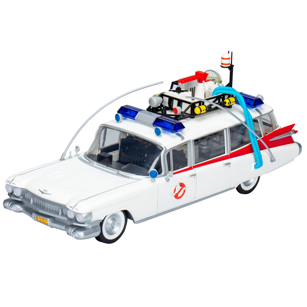 Hasbro Ghostbusters Ecto-1 1984 front view shows premium detailing for display.