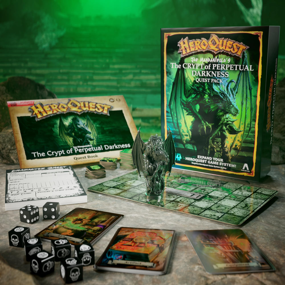 Hasbro HeroQuest foil-embellished cards elevate card art and collectibility.