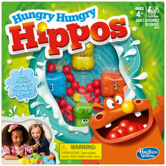 Hasbro Hungry Hungry Hippos game base ready for fast marbles.
