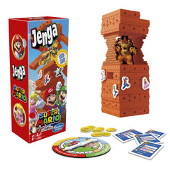 Hasbro Jenga: Super Mario Edition tower—great for thrilling family game nights.