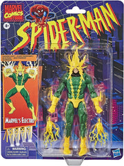Hasbro Marvel Electro retro design showcasing premium articulation