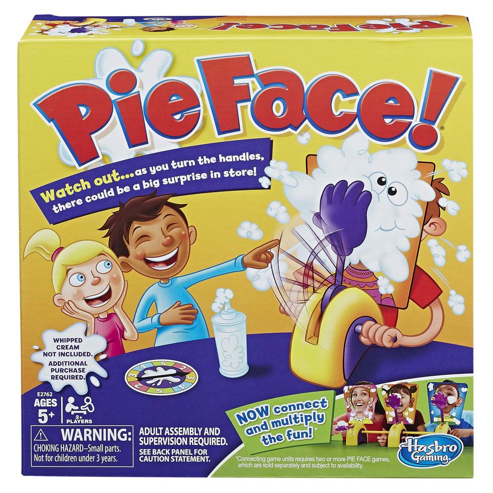 Hasbro Pie Face Game thrower arm ready for tense surprises.