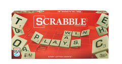Hasbro Scrabble wooden tiles ready for authentic word-building play.
