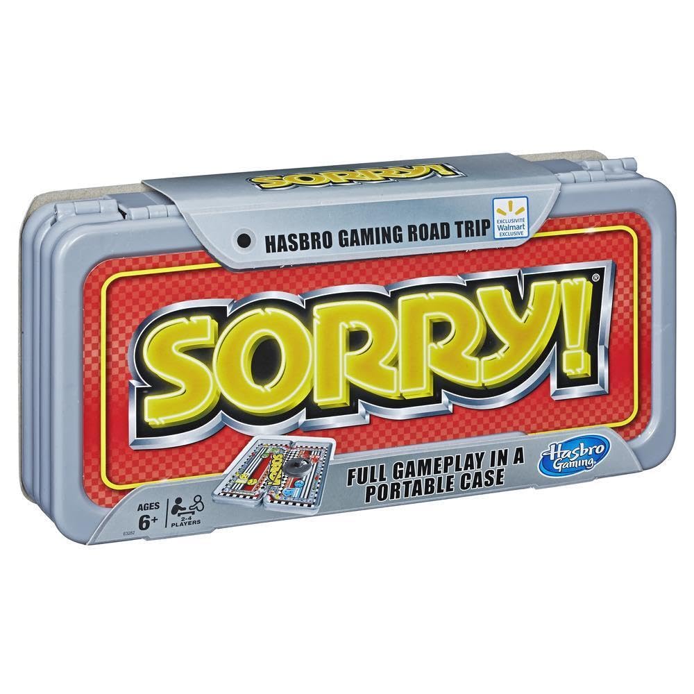 Hasbro Sorry travel case ready for on-the-go family play and road trips