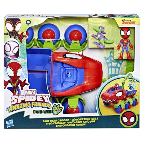 Hasbro Spidey Dinowebs Crawler tilting dump bed for dynamic Dino play.