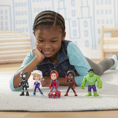 Hasbro Spidey set pairs with cars and playsets for immersive adventures