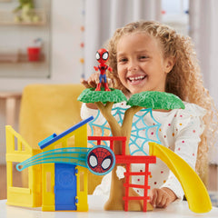Hasbro Spidey Playground tree platforms create multi-level exploration