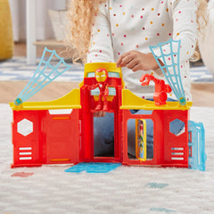 Hasbro Spidey Stark Tower features detailed Marvel styling for teens and kids.