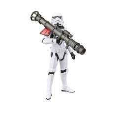 Hasbro STAR WARS Vintage rocket-launcher trooper figure displays premium deco for collectors.