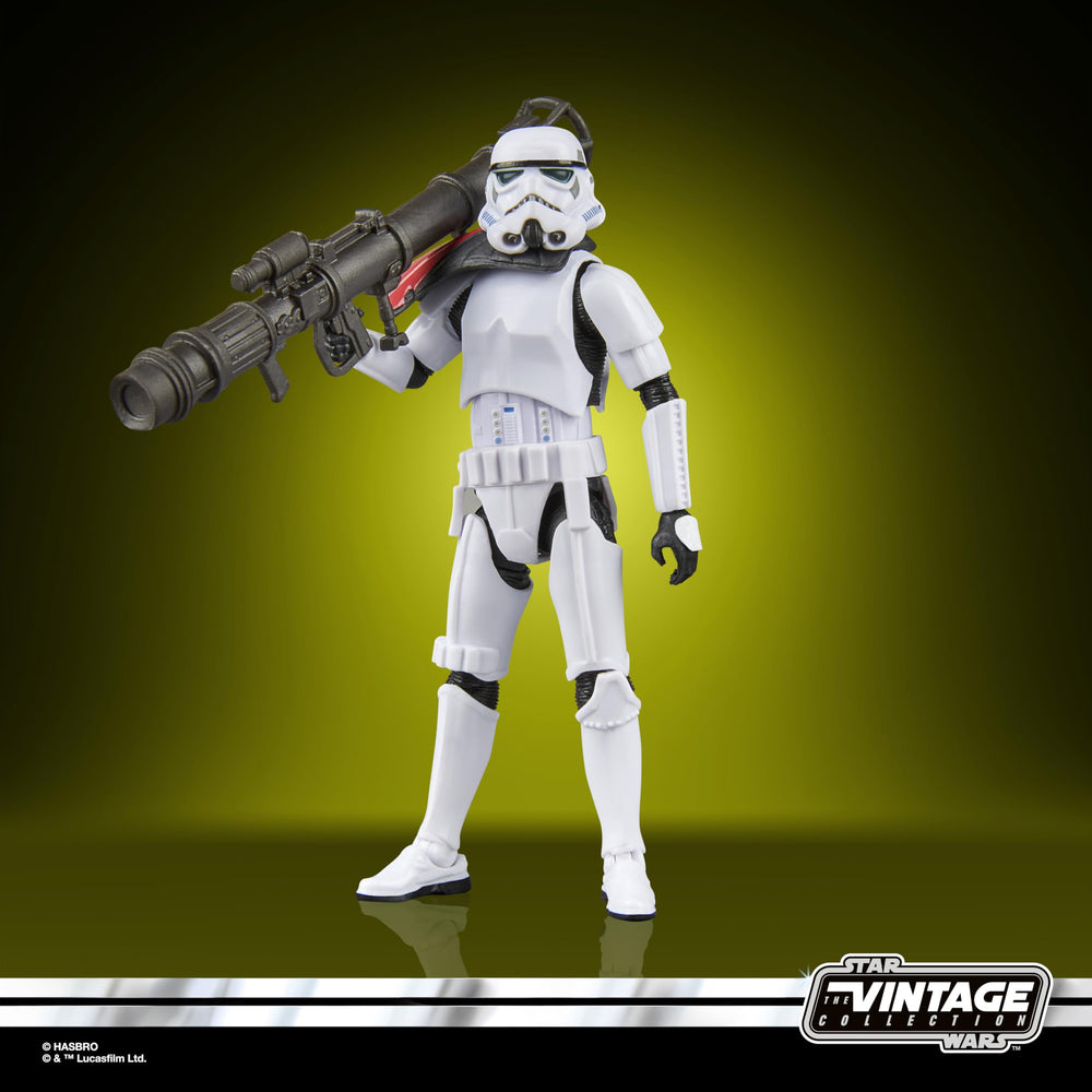 Hasbro STAR WARS Vintage rocket-launcher trooper rocket-launcher accessory adds play options.