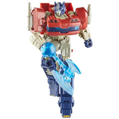 Hasbro Transformers Studio Series Optimus Prime in Cybertronian truck mode showing 25-step conversion.