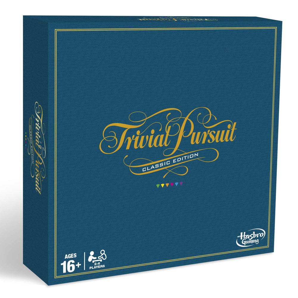 Hasbro Trivial Pursuit color wedges laid out for organized gameplay.