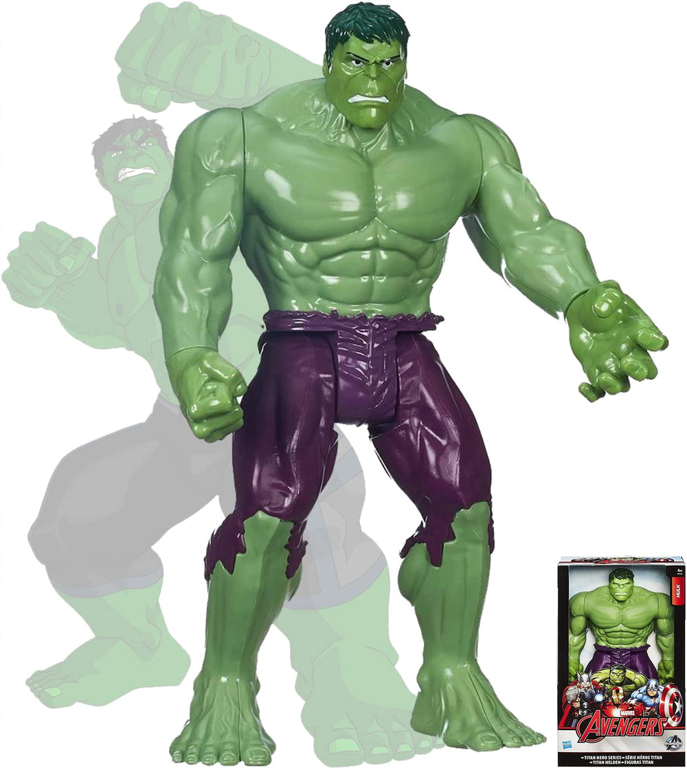 HASBROSERIES Titans Hulk 12-inch front view for display on shelves and fan collection.