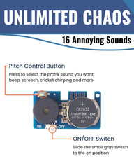 Hasviey hidden sound prank device showing multiple sounds for playful surprises