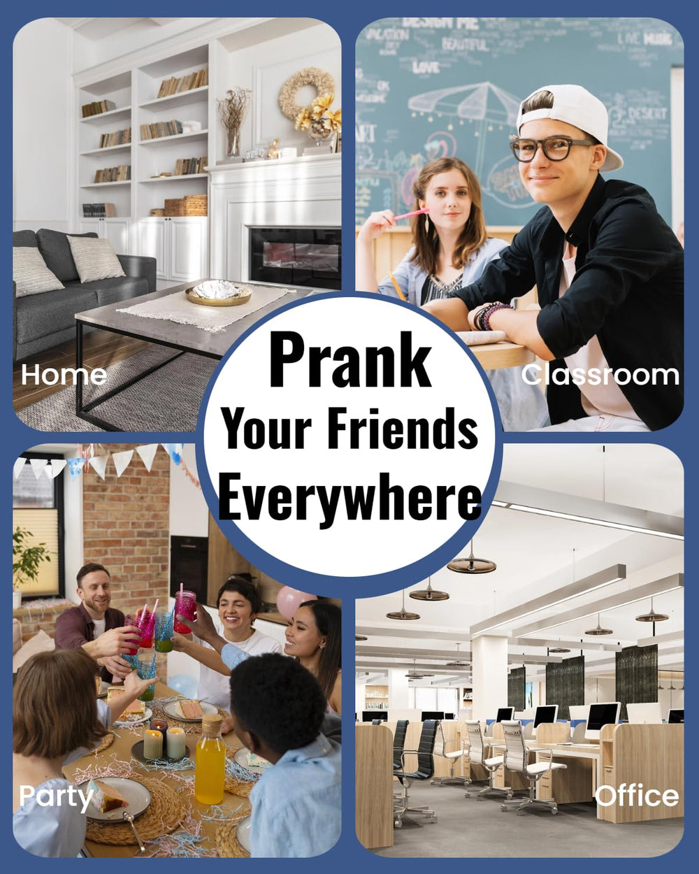 Hasviey prank package contents including tape and manual