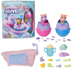 Hatchimals Alive Make a Splash Playset bathtime scene for imaginative play