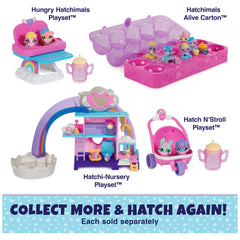 Hatchimals Alive mealtime playset details: vibrant colors and interactive pieces.