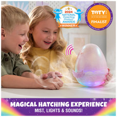 Hatchimals Alive Mystery Hatch egg lights up during cuddle and rock play