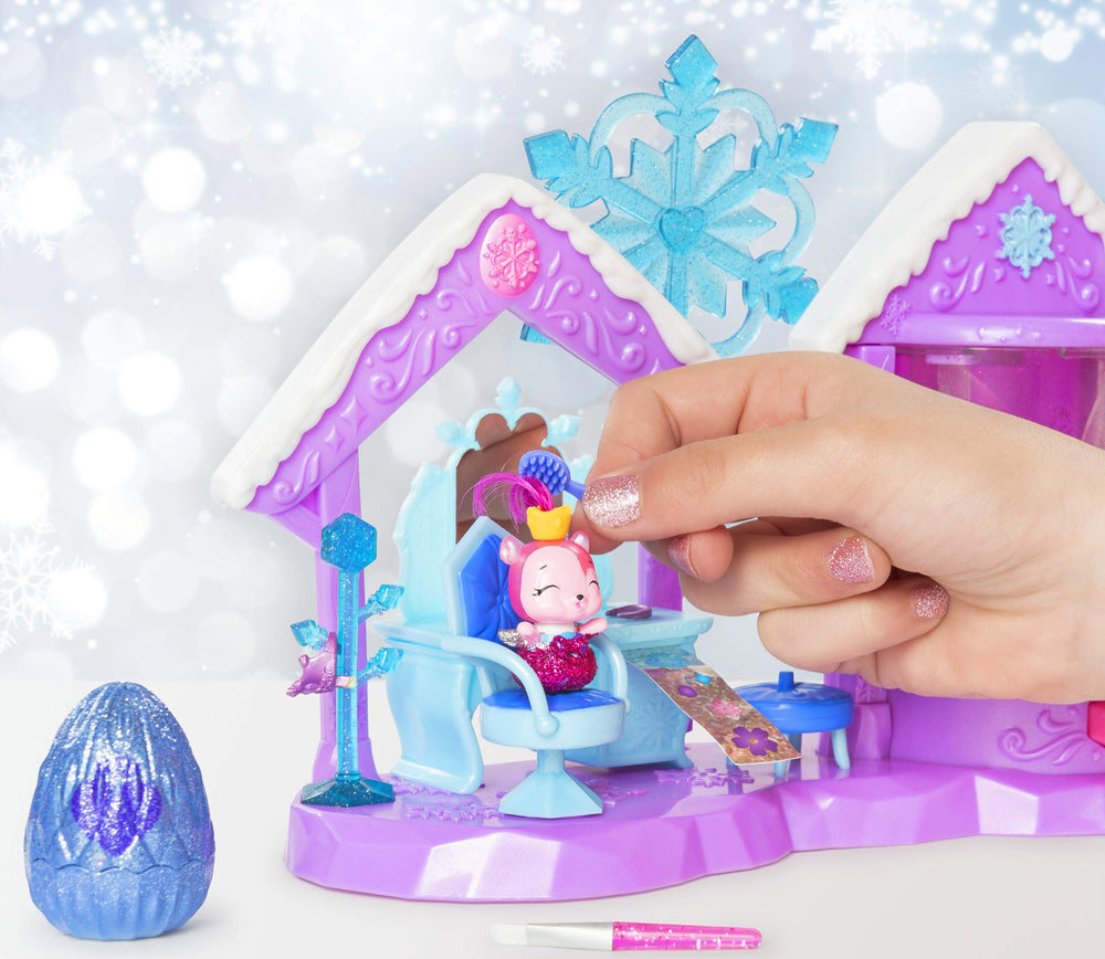 Hatchimals Glitter Salon Playset includes two exclusive characters for collection.