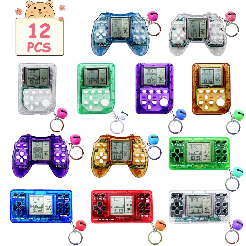 Hatende 12Pcs Video Game Keychains are colorful mini consoles for on the go fun
