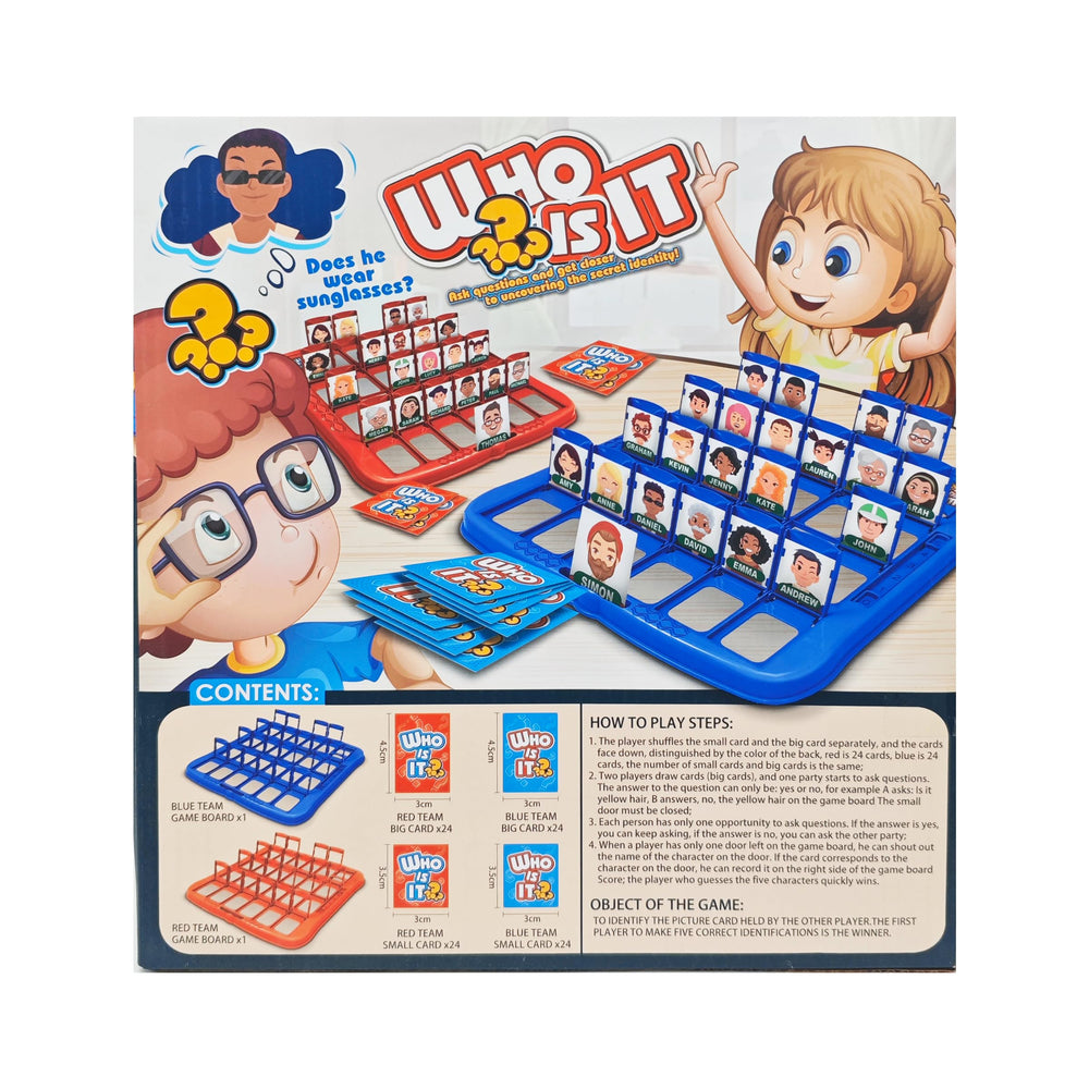 Haugboag Guessing Game packaging: compact box for travel and storage.