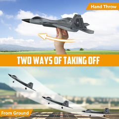 HAWK'S WORK F-22 design RC glider emphasizes durable foam build