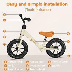 HAWEEK balance bike split into two parts for easy transport